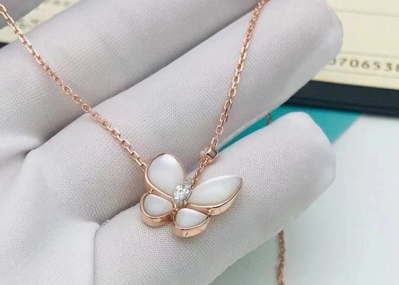 Presente Diamond Jewelry Van Cleef Butterfly Necklace personalizado à moda da amiga