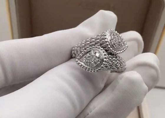 0,66 quilates à moda do ouro Diamond Ring de 18K, 18kt ouro branco Diamond Engagement Ring