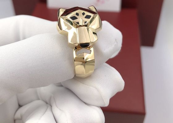 Acoplamento à moda Ring For Ladies do ouro do ônix 18K das grandada de Tsavorite
